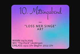 Mitsingabend 2025-01-04 01  Loss mer Singe - Am Samstag 4. Januar 2025 waren wir im „The Point“ in Krefeld-Uerdingen zum 10. Mitsingabend nach „Loss mer Singe“ Art. : DVPJ, Holger II, Phil II., Prinz Karneval, Prinz, Prinzessin Mia I., Hofmarschälle, Page, Pagen, Paginnen, HDK, Duisburg, Karneval, Helau, Tollität, Event, Session 2024, Session 2025, HDK Duisburg, Hauptausschuss, Hauptausschuss Karneval Duisburg, Duisburg ist echt