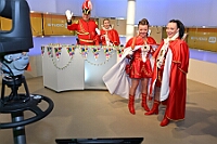 02 Studio47 2025-02-26 05  26. Februar, ein Mittwoch - Pünktlich um 11:11 Uhr beginnt der Empfang der Bezirksvertretung Rheinhausen in der Erlöserkirche. Natürlich ein Termin mit der Kinderprinzencrew. Danach folgen wir einer Einladung des Studio 47. Am Nachmittag haben Seniorenkarneval auf dem Plan. Im Malteser-Stift in St. Nikolaus wird gesungen und geschunkelt. Am Abend dann das Highlight. Im IntercityHotel geb es den Prinzenempfang der Heimatgesellschaft von sr. Tollität, den Roten Funken. : DVPJ, Holger II, Phil II., Prinz Karneval, Prinz, Prinzessin Mia I., Hofmarschälle, Page, Pagen, Paginnen, HDK, Duisburg, Karneval, Helau, Tollität, Event, Session 2024, Session 2025, HDK Duisburg, Hauptausschuss, Hauptausschuss Karneval Duisburg, Duisburg ist echt
